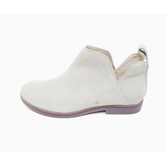 Hush Puppies Mazin Cayto Suede Ankle Boots Beige Slip On Comfort Sole Size 11 - Picture 1 of 9